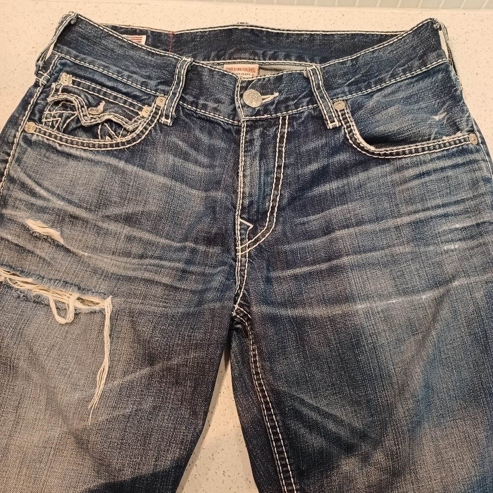 RARE True Religion Ricky boot cut wide straight leg Jeans - Picture 8 of 16